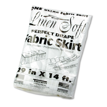 Tablemate Table Skirting, 29" x 14 ft., White LS2914WH